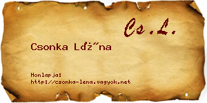 Csonka Léna névjegykártya